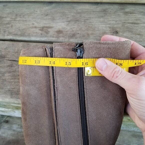 Vintage 90s y2k Morland Sheepskin 16" English Equestrian Shearling Boots 10.5 - Picture 12 of 15